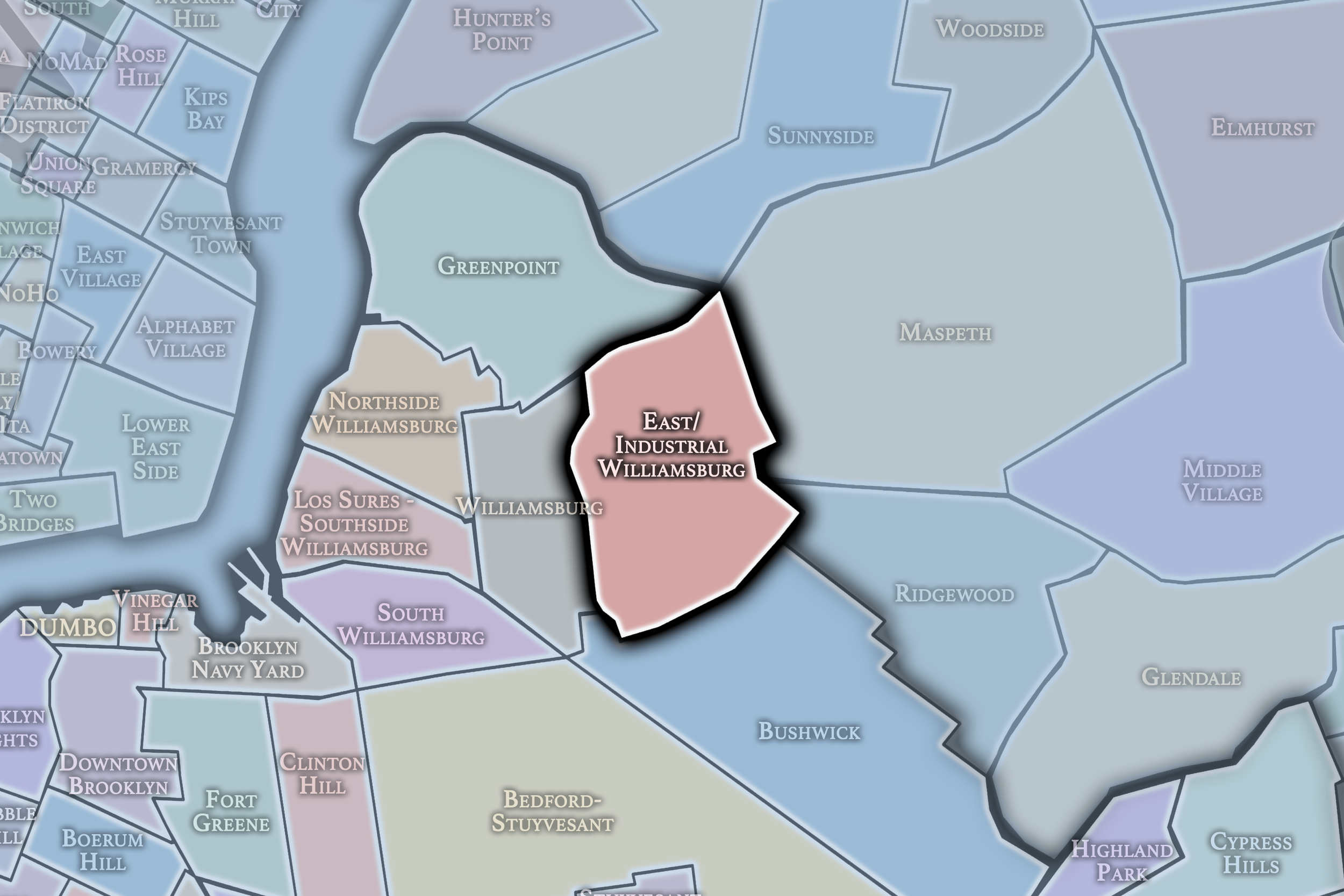 East Williamsburg neighborhood map — We Pipe LLC service area
