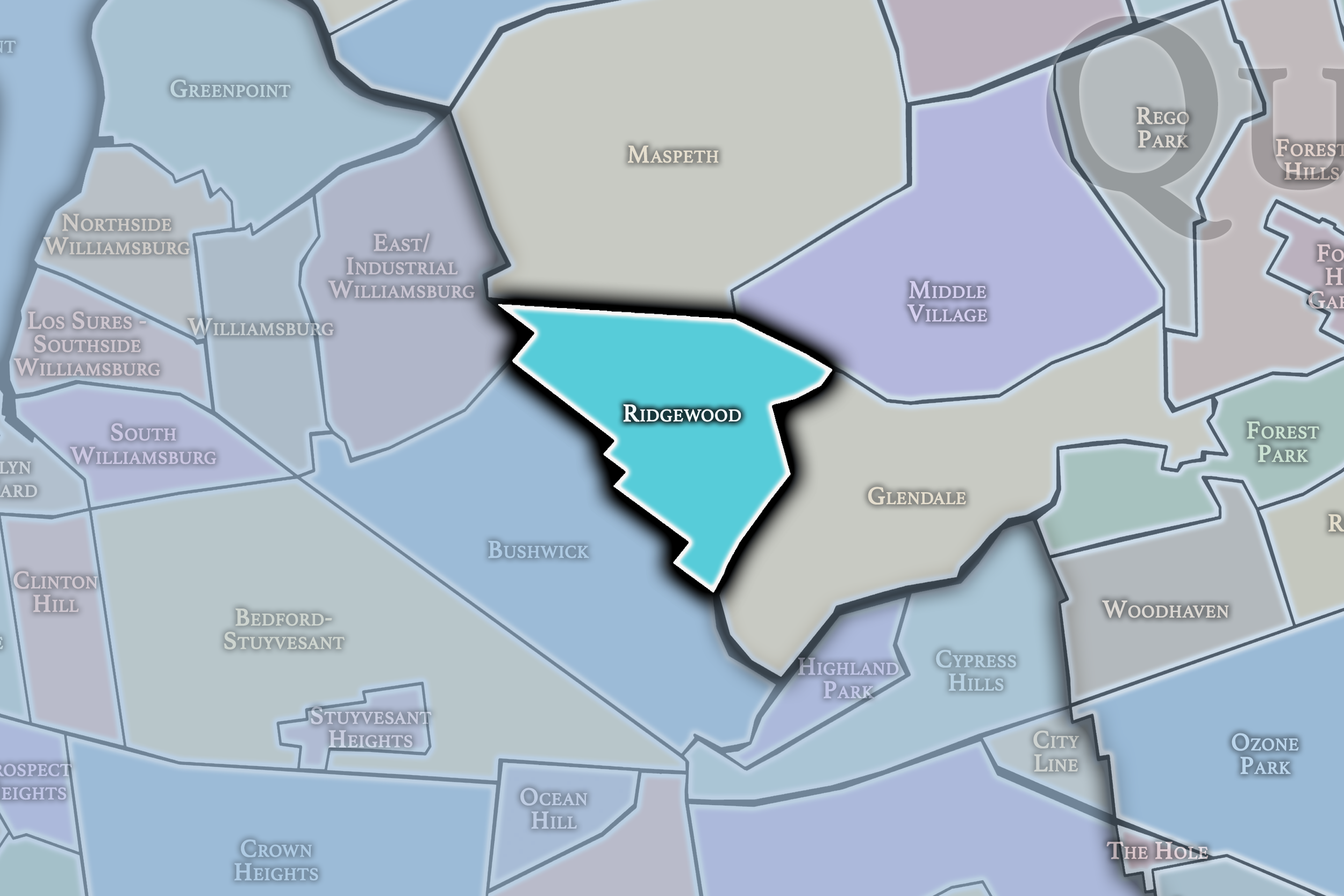 Ridgewood neighborhood map — We Pipe LLC service area