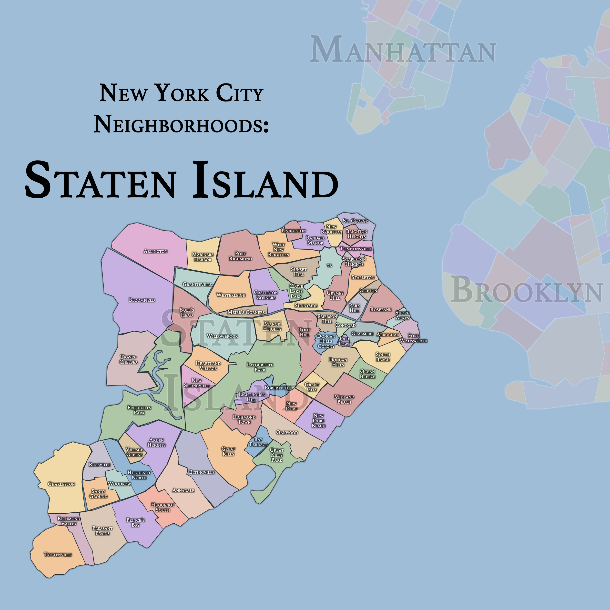 Staten Island neighborhood map — We Pipe LLC service area